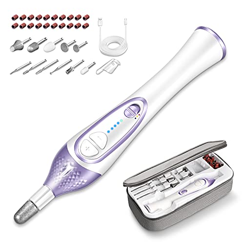 Electric Nail File, Professional Pedicure Kit Manicure Set w/Storage Case, 20...