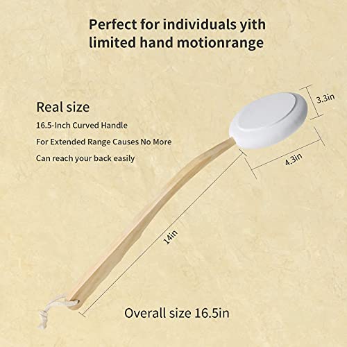 Lotion Applicator for Back, Body Brush for Wet or Dry Brushing, 6PCS Natural ...