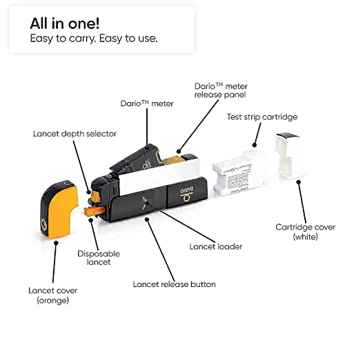 Bundle & Save Dario Diabetes Blood Glucose Meter Kit. Test Blood Sugar Estima...