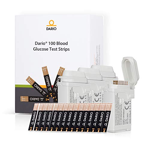 Dario 100 Blood Glucose No Coding Needed Test Strips Cartridge Set - Only for...