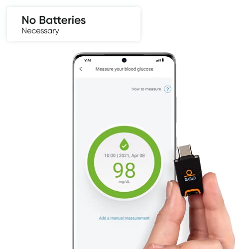 DARIO Blood Glucose Monitor Kit Test Your Blood Sugar Levels and Estimate A1c...