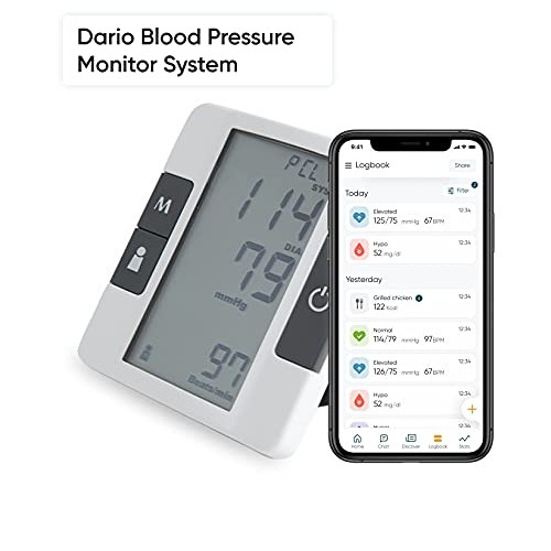 Dario Blood Pressure Monitor Upper Arm Includes: Blood Pressure Cuff, Carryin...