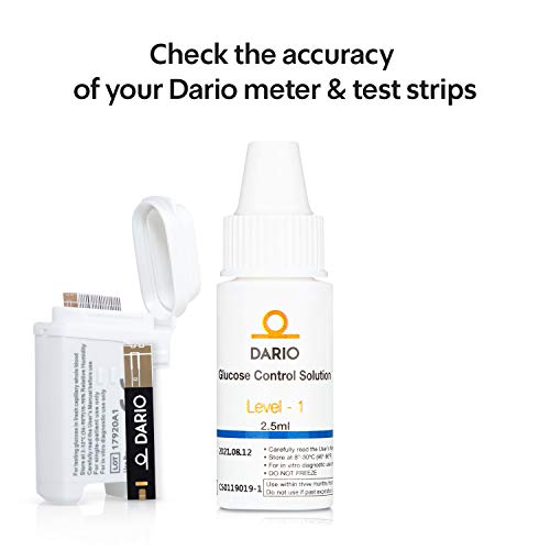 Dario Glucose Control Solutions for Dario Test Strips Testing. Verify The Per...