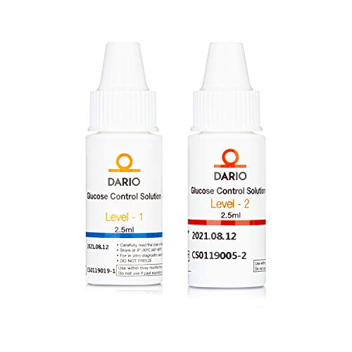 Dario Glucose Control Solutions for Dario Test Strips Testing. Verify The Per...