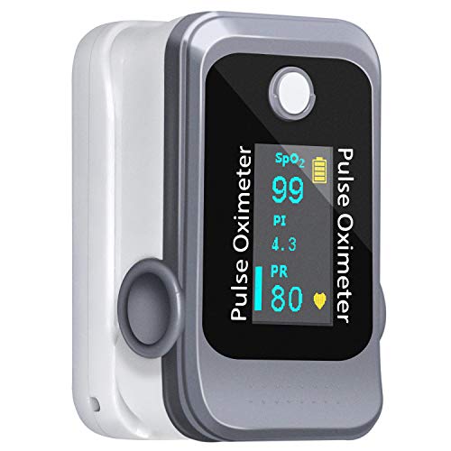 Pulse Oximeter Fingertip Blood Oxygen Saturation Monitor and Heart Rate Monit...