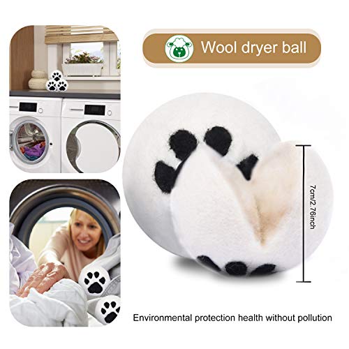 Wool Dryer Balls XL 6 Pack, Organic Natural Wool for Laundry, Fabric Softener...