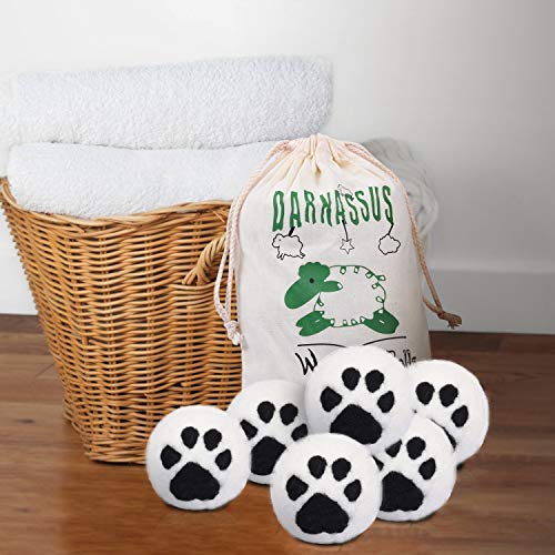 Wool Dryer Balls XL 6 Pack, Organic Natural Wool for Laundry, Fabric Softener...