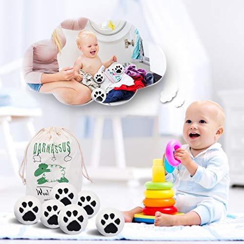 Wool Dryer Balls XL 6 Pack, Organic Natural Wool for Laundry, Fabric Softener...