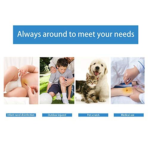 100 Disposable Iodophor Swabs Outdoor Supplies Medical Cotton Swabs Iodine In...