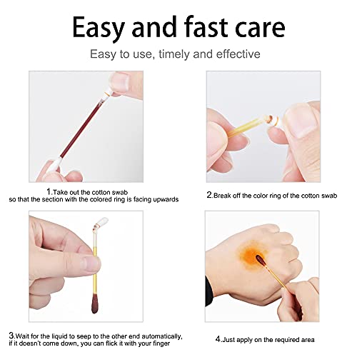 100 Disposable Iodophor Swabs Outdoor Supplies Medical Cotton Swabs Iodine In...