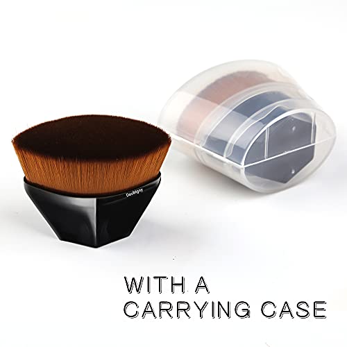 Foundation Makeup Brush Flat Top Kabuki Hexagon Face Blush Liquid Powder Foun...