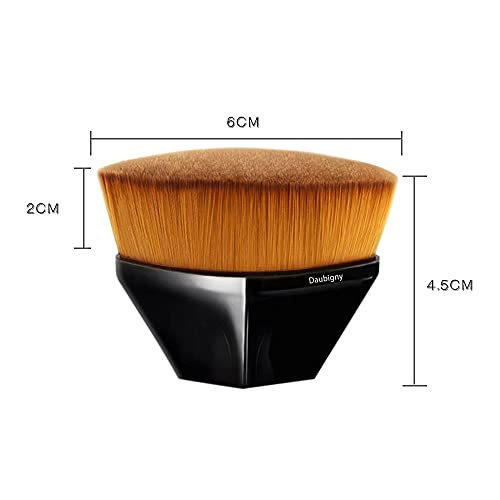Foundation Makeup Brush Flat Top Kabuki Hexagon Face Blush Liquid Powder Foun...