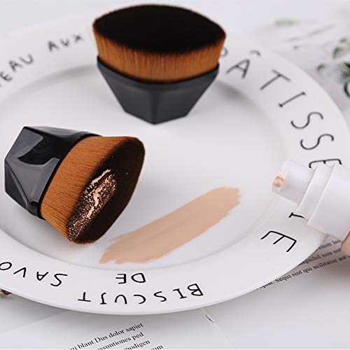 Foundation Makeup Brush Flat Top Kabuki Hexagon Face Blush Liquid Powder Foun...