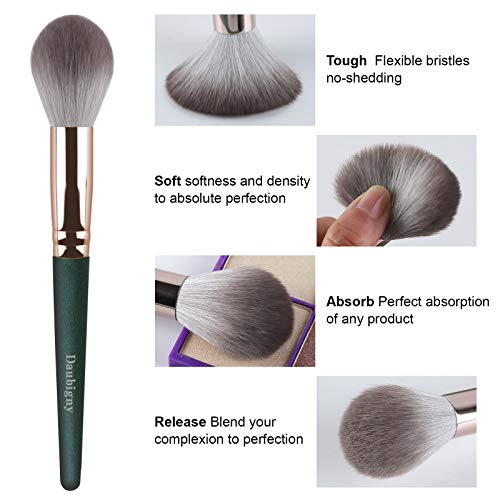 Makeup Brushes, Daubigny 16Pcs Complete Green Premium Synthetic Makeup Brush ...