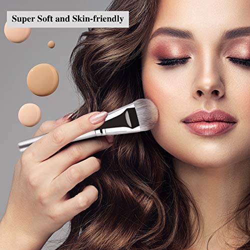 Makeup Brushes,Daubigny 16Pcs Silver Premium Synthetic Makeup Brush Set with ...