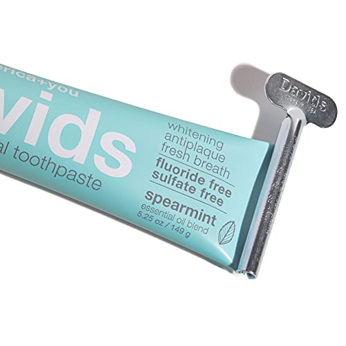 Davids Natural Whitening Toothpaste, Spearmint, Antiplaque, Fluoride Free, SL...