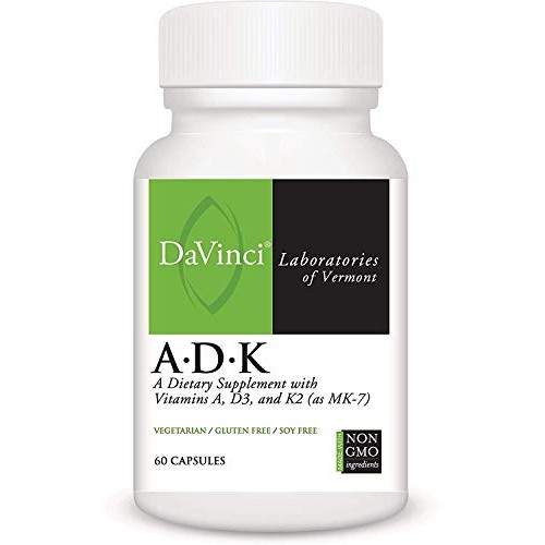 DaVinci Laboratories of Vermont ADK,1500mg Vitamin A, 5000 IU, D3 500mcg & K2...