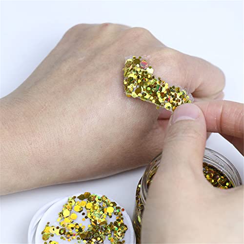 DAWILS Face Glitter Peel Off Chunky Glitter Gel Face Makeup Holographic Chunk...