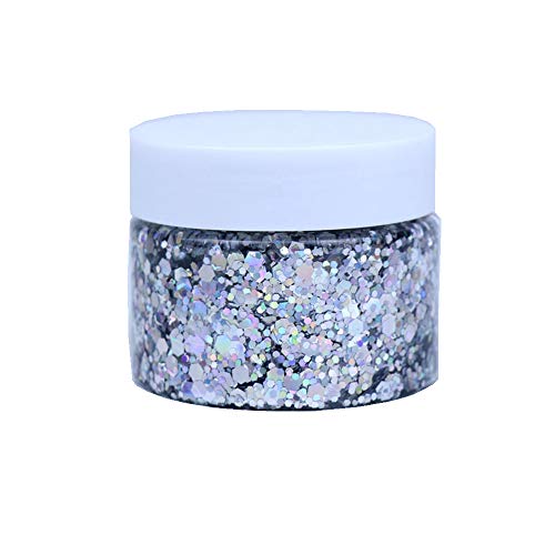 DAWILS Peel Off Chunky Glitter Gel Face Makeup Holographic Chunky Glitter Bod...