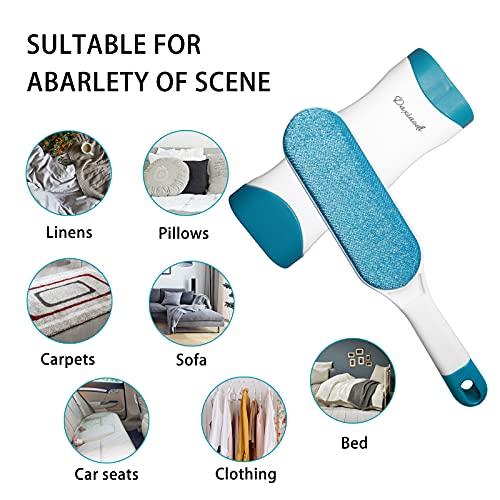 2 Pack Furniture Lint Remover Brushes, Double Sided Loose Hair Catcher Brushe...