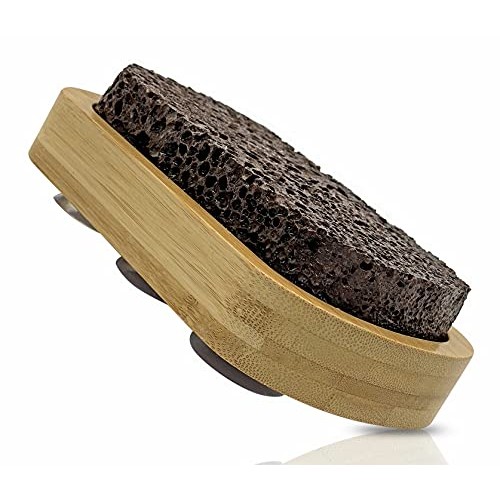 Pumice Stone Foot Scrubber for Shower Floor - Exfoliate, Massage & Clean Feet...