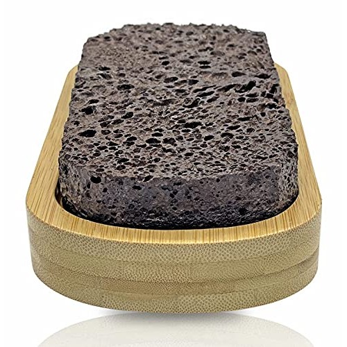 Pumice Stone Foot Scrubber for Shower Floor - Exfoliate, Massage & Clean Feet...