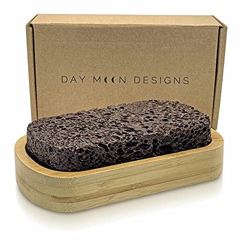 Pumice Stone Foot Scrubber for Shower Floor - Exfoliate, Massage & Clean Feet...