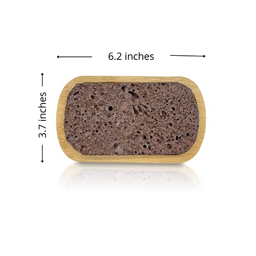 Pumice Stone Foot Scrubber for Shower Floor - Exfoliate, Massage & Clean Feet...