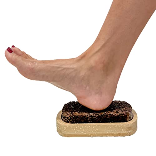 Pumice Stone Foot Scrubber for Shower Floor - Exfoliate, Massage & Clean Feet...
