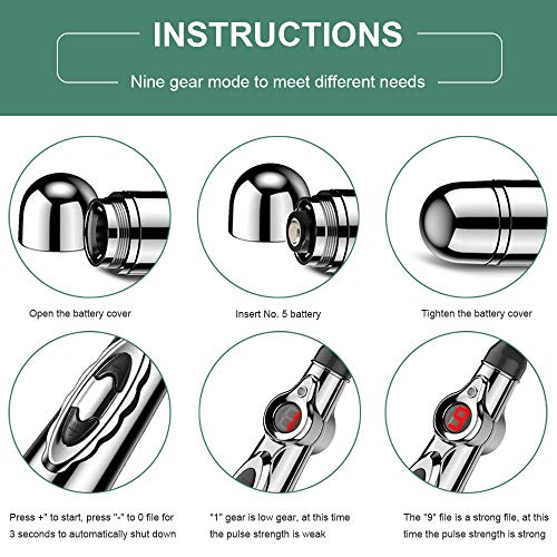 Acupuncture Pen 5 in 1 Electronic Acupuncture Pen Meridian Energy Pulse Massa...