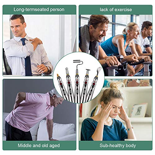 Acupuncture Pen 5 in 1 Electronic Acupuncture Pen Meridian Energy Pulse Massa...