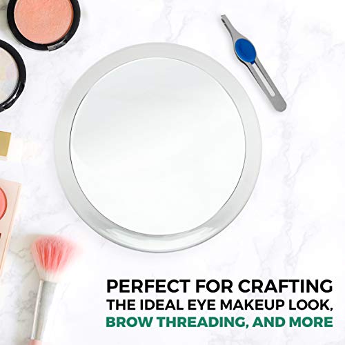 DB Tech Large 10-Inch Suction Cup 5x Magnifying Mirror with Precision Tweezer...