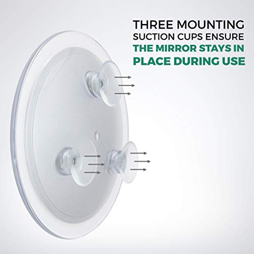 DB Tech Large 10" Suction Cup 8X Magnifying Mirror with Precision Tweezers w/...