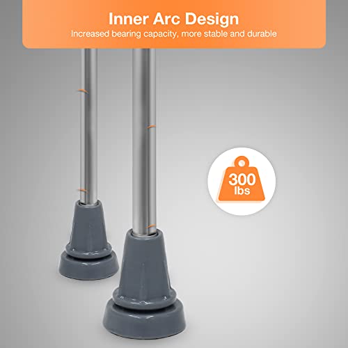 1 Pair Universal Crutches for Adults and Teenager, Adjustable Height for 4'7"...