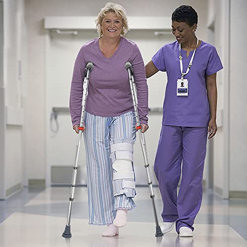 1 Pair Universal Crutches for Adults and Teenager, Adjustable Height for 4'7"...