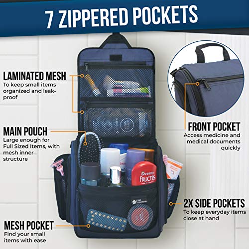 Hanging Travel Toiletry Bag for Men and Women – Large Cosmetics, Makeup and T...