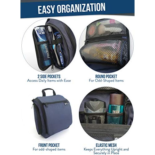 Hanging Travel Toiletry Bag for Men and Women – Large Cosmetics, Makeup and T...