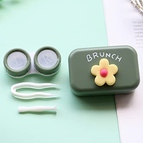 4 Pcs Flower Contact Lens Case Travel Kit Portable Contact Lens Box Holder St...