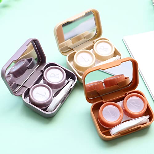 4 Pcs Flower Contact Lens Case Travel Kit Portable Contact Lens Box Holder St...