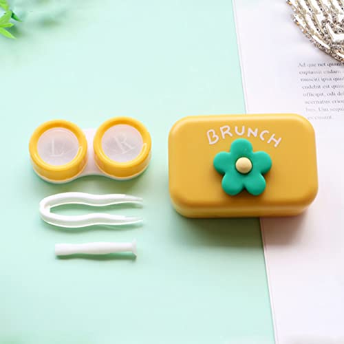 4 Pcs Flower Contact Lens Case Travel Kit Portable Contact Lens Box Holder St...