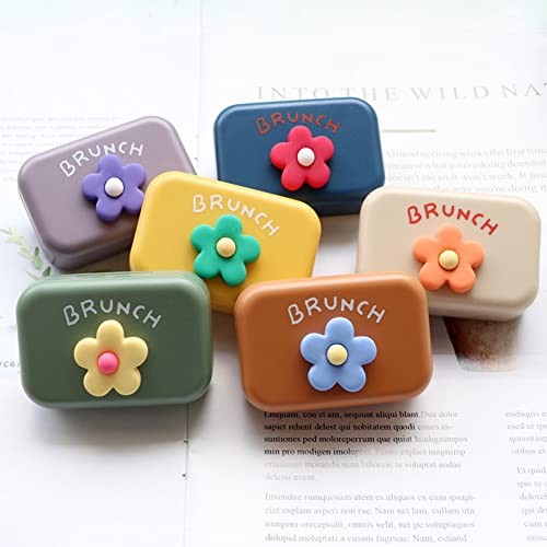 4 Pcs Flower Contact Lens Case Travel Kit Portable Contact Lens Box Holder St...