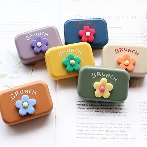 4 Pcs Flower Contact Lens Case Travel Kit Portable Contact Lens Box Holder St...
