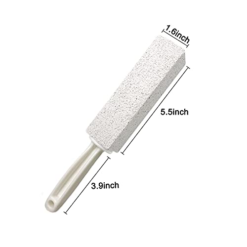 2 Pack Pumice Cleaning Stone with Handle, Toilet Bowl Cleaner Toilet Brush wi...