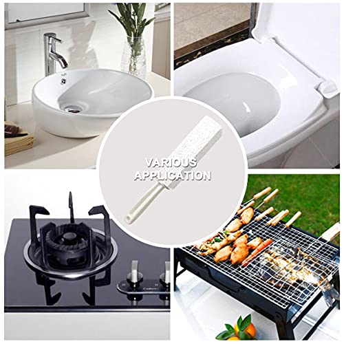 2 Pack Pumice Cleaning Stone with Handle, Toilet Bowl Cleaner Toilet Brush wi...