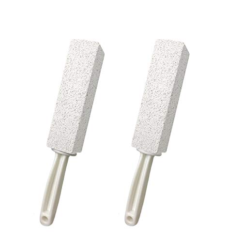 2 Pack Pumice Cleaning Stone with Handle, Toilet Bowl Cleaner Toilet Brush wi...