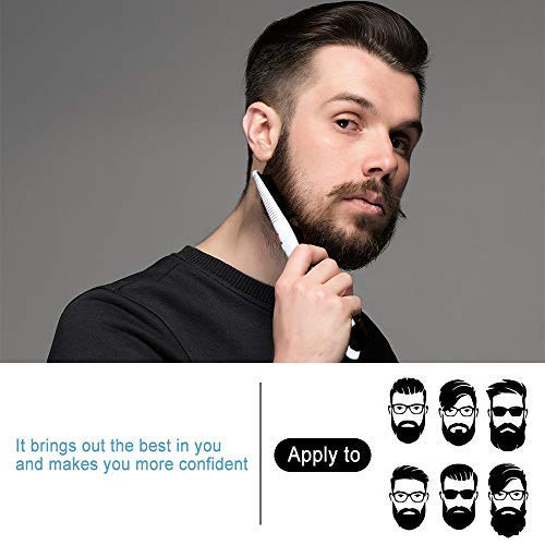 Beard Straightener Comb for Men,Hair Hot Comb,Quick Electric Heated Beard Bru...