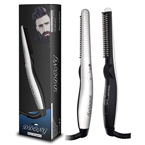 Beard Straightener Comb for Men,Hair Hot Comb,Quick Electric Heated Beard Bru...