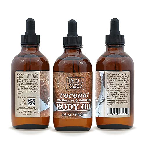 Dead Sea Collection Body Oil Coconut Moisturizes and Nourishes Your Skin 4 fl.oz