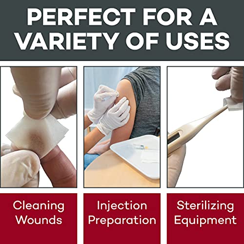 Dealmed Alcohol Prep Pads – 200 Count Medium Size Alcohol Pads, Latex-Free Al...