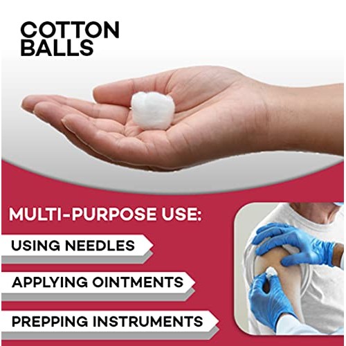 Dealmed Cotton Balls – 1000 Count Medium Cotton Balls, Non-Sterile Bag of Cot...